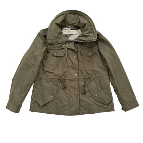 burberry brit army green jacket size|Burberry Brit Military Packable Field Jac.